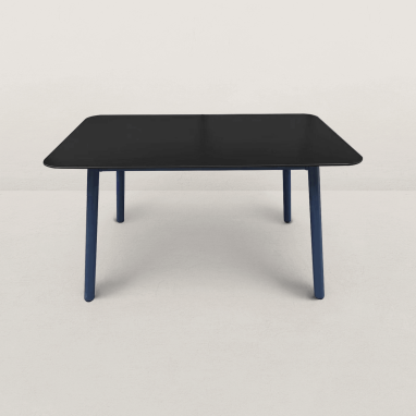 Table de jardin Aluminium et Céramique 140cm Jade - 4/6 pers. - Bleu marine