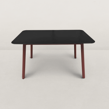 Table de jardin Aluminium et Céramique 140cm Jade - 4/6 pers. - Rouge oxyde