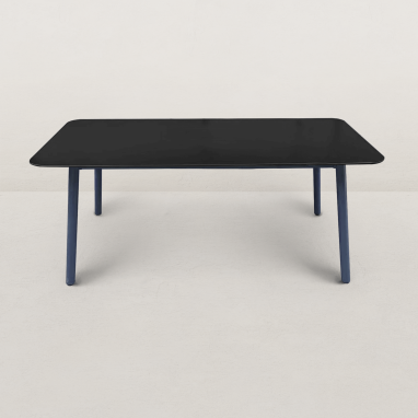 Table de jardin Aluminium et Céramique 180cm Jade - 6/8 pers. - Bleu marine