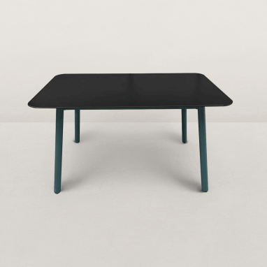 Table de jardin Aluminium et Céramique 140cm Jade - 4/6 pers. - Bleu océan