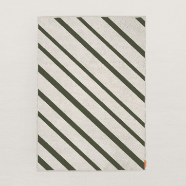 Tapis d'extérieur réversible Jimmy XL - 170x240cm - Rayé vert olive / beige ivoire