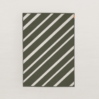 Tapis d'extérieur réversible Jimmy - 120x180cm - Rayé vert olive / beige ivoire