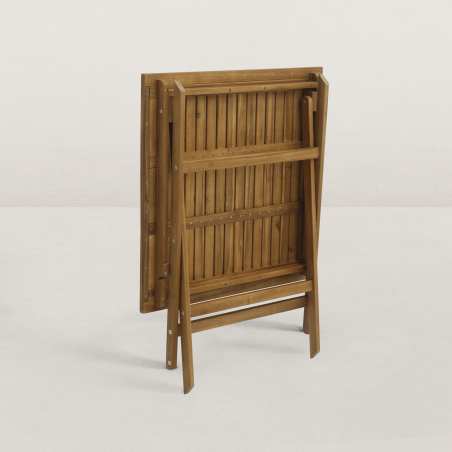 JJ. Table de jardin pliante en bois June 80 x 80 cm - 2 couleurs au choix