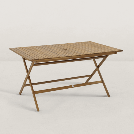 JJ. Table de jardin pliante en bois June 150 x 80 cm - 2 couleurs au choix