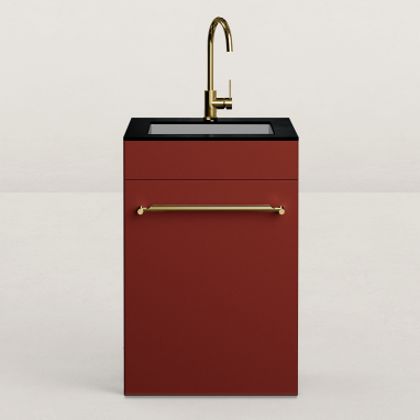 Cuisine d'extérieur Excellence en angle pour kamado avec évier - 128 x 248 cm