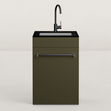 Cuisine d'extérieur Excellence en angle pour kamado avec évier - 128 x 248 cm