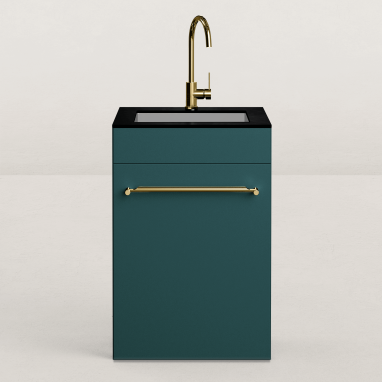 Cuisine d'extérieur Excellence en angle pour kamado avec évier - 128 x 248 cm