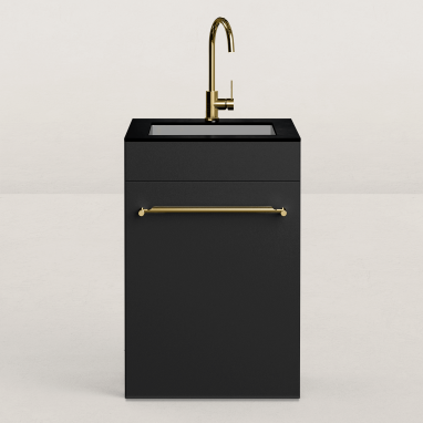 Cuisine d'extérieur Excellence en angle pour kamado avec évier - 128 x 248 cm