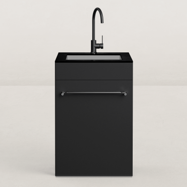 Cuisine d'extérieur Excellence en angle pour kamado avec évier - 128 x 248 cm