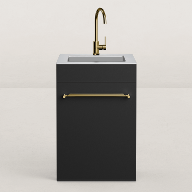 Cuisine d'extérieur Excellence en angle pour kamado avec évier - 128 x 248 cm