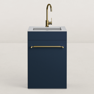 Cuisine d'extérieur Excellence en angle pour kamado avec évier - 128 x 248 cm