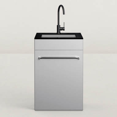 Cuisine d'extérieur Excellence en angle pour kamado avec évier - 128 x 248 cm
