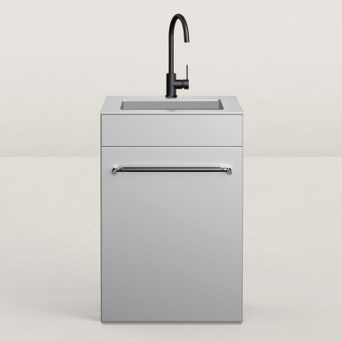 Cuisine d'extérieur Excellence en angle pour kamado avec évier - 128 x 248 cm
