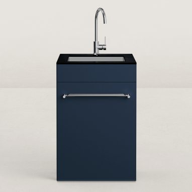 Cuisine d'extérieur Excellence en angle pour kamado avec évier - 128 x 248 cm