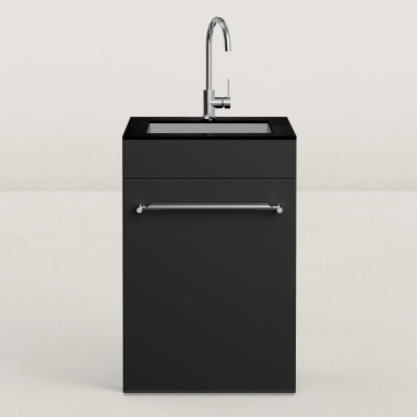 Cuisine d'extérieur Excellence en angle pour kamado avec évier - 128 x 248 cm