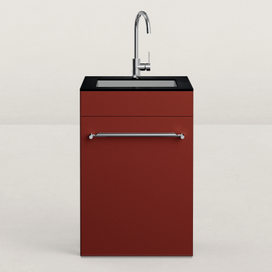 Cuisine d'extérieur Excellence en angle pour kamado avec évier - 128 x 248 cm