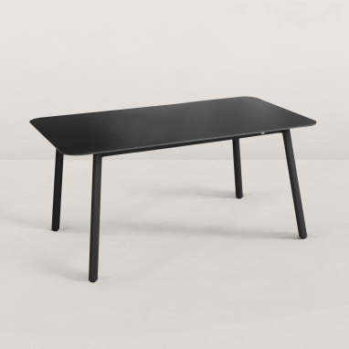 Table de jardin Aluminium et Céramique 180cm Jade - 6/8 pers. - Noir intense