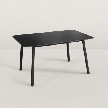 Table de jardin Aluminium et Céramique 140cm Jade - 4/6 pers. - Noir intense