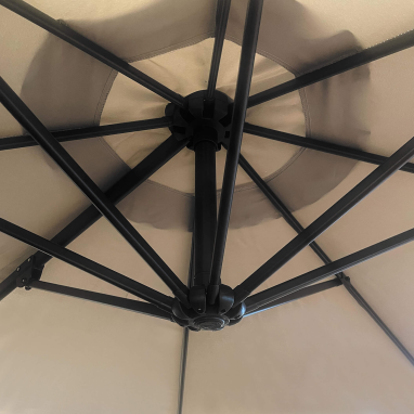 Parasol déporté carré Juan Ø300 cm - 3 Couleurs au choix - Garantie 2 ans