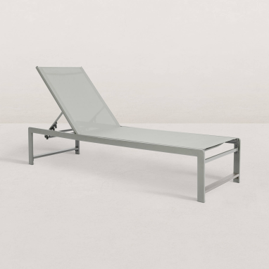 Transat de jardin en métal Judy - Gris argile