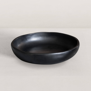 Assiette en argile noire La Chamba - Grande Ø27,5 x 4,5 cm