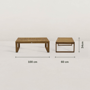Table basse de jardin en bois James