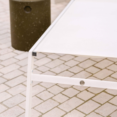 Transat de jardin en aluminium Jim - Beige ivoire