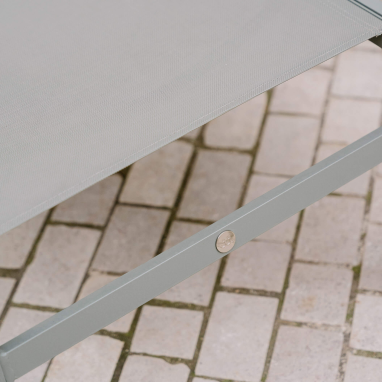 Transat de jardin en aluminium Jim - Gris argile