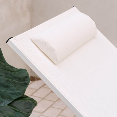 Transat de jardin en aluminium Jim - Beige ivoire