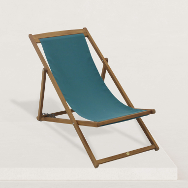 Chilienne de jardin pliante en bois Joy - Bleu océan