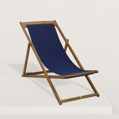 Chilienne de jardin pliante en bois Joy - Bleu marine