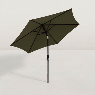 Parasol droit rond inclinable Juanito Ø270 cm - Vert olive