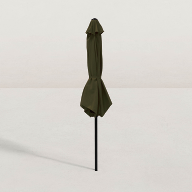 Parasol droit rond inclinable Juanito Ø270 cm - Vert olive
