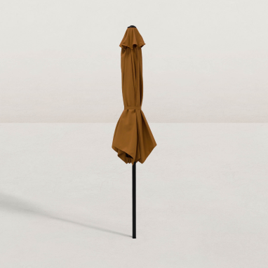 Parasol droit rond inclinable Juanito Ø270 cm - Brun terre de Sienne