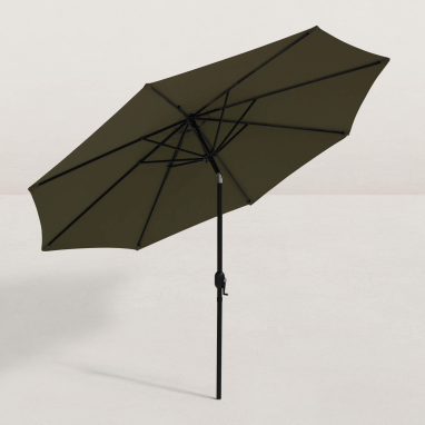 Parasol droit rond inclinable Juanito Ø300 cm - Vert olive