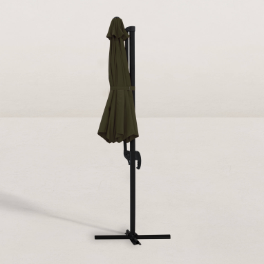 Parasol déporté rond Juan Ø300 cm - Vert olive