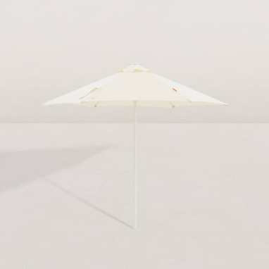 Parasol droit rond Push-up Ø230 cm - Beige ivoire
