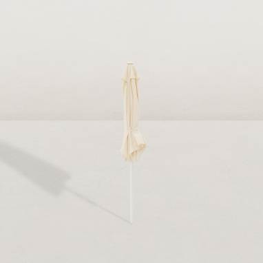 Parasol droit rond Push-up Ø230 cm - Beige ivoire