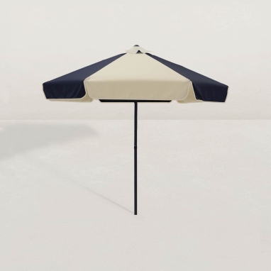Parasol bicolore push-up Ø250m - Bleu marine