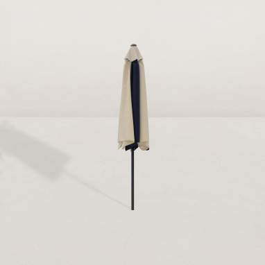 Parasol bicolore push-up Ø250m - Bleu marine