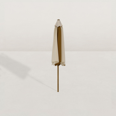 Parasol bicolore push-up Ø250m - Brun terre de Sienne