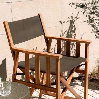 Fauteuil réalisateur en bois Joy - Lot de 2 - Vert olive
