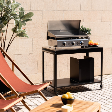 Plancha gaz Pimientos 3 feux inox