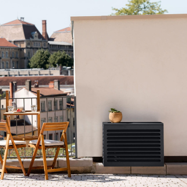 Cache Clim & Pompe à chaleur, XS - 80 x 35 x 60 cm - Gris anthracite - RAL 7016