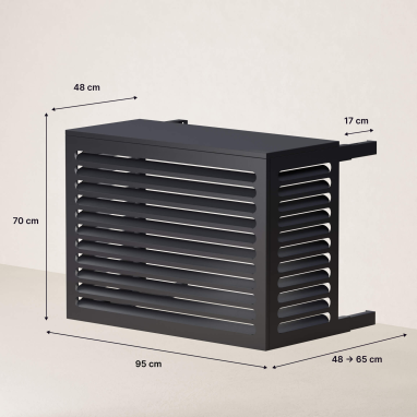Cache Clim & Pompe à chaleur, XS - 80 x 35 x 60 cm - Vert olive - RAL 6014
