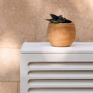 Cache Clim & Pompe à chaleur, S - 89 x 46 x 68 cm - Blanc pur - RAL 9010