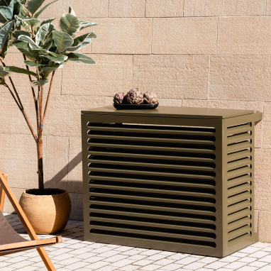 Cache Clim & Pompe à chaleur, M - 95 x 53 x 84 cm - Vert olive - RAL 6014
