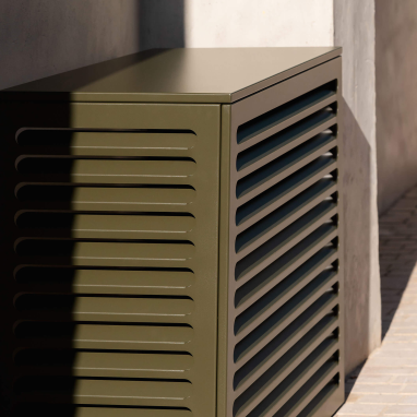 Cache Clim & Pompe à chaleur, M - 95 x 53 x 84 cm - Vert olive - RAL 6014