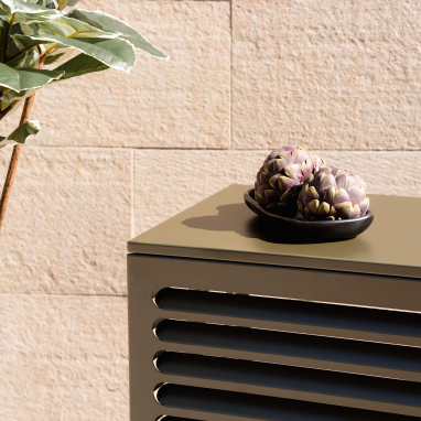 Cache Clim & Pompe à chaleur, L - 102 x 54 x 96 cm - Vert olive - RAL 6014