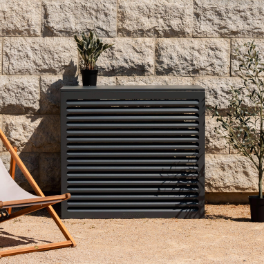 Cache Clim & Pompe à chaleur, L - 102 x 54 x 96 cm - Gris anthracite - RAL 7016